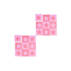 relaxdays Puzzlematte 18 x Puzzlematte Sterne rosa-pink, (Set, 18)