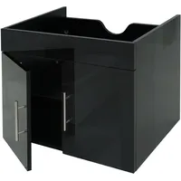 MCW Waschbeckenunterschrank, Schwarz, 59x48x46 cm, Badezimmer, Badezimmerschränke, Waschbeckenunterschränke