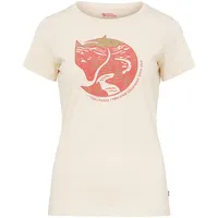 Fjällräven Damen Arctic Fox Print T-Shirt (Größe XS, weiss)