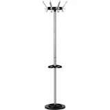Unilux 100340640 Garderoben-Ständer "Cypres" mit höhenverstellbarem Schirmständer, 170 cm, metall-grau