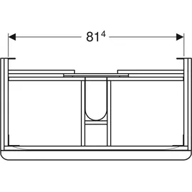 Geberit Smyle Square 88,4x61,7x47cm, lava matt, 2 Schubladen