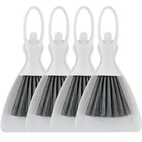 Relaxdays Tischkehrset 4 Stück grau/weiß