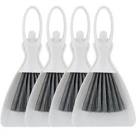 Relaxdays Tischkehrset 4 Stück grau/weiß