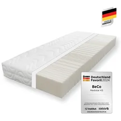 Komfortschaummatratze BECO "Medistar KS, Matratze Kaltschaum-Feeling 90x200 cm, 140x200 cm", weiß, neutral, B:180cm H:21cm L:200cm, Obermaterial: 100% Polyester, Matratzen, Geprüft mit 1,1* "SEHR GUT" & bewertet mit**Deutschland Favorit 2024, Topseller