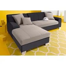 INOSIGN Ecksofa »Turah incl. Zierkissen, moderne Steppung, auch in Leder«, wahlweise mit Bettfunktion, Schlafsofa, B/T/H: 239/152/75 cm, L-Form,