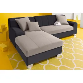 INOSIGN Ecksofa »Turah incl. Zierkissen, moderne Steppung, auch in Leder«, wahlweise mit Bettfunktion, Schlafsofa, B/T/H: 239/152/75 cm, L-Form,