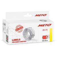 METO Etiketten für Preisauszeichner (22x12 mm, rot, Preisetiketten für Meto, Contact, Sato, Avery, Tovel, Samark etc.)