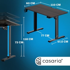 CASARIA Höhenverstellbarer Schreibtisch Braun