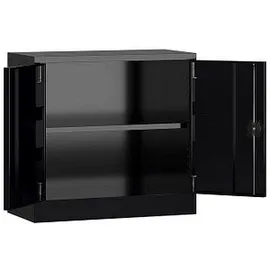 Classix Stahlschrank X-530309 tiefschwarz 80,0 x 38,0 x 75,0 cm, aufgebaut
