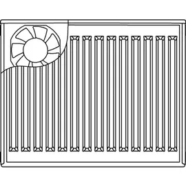Kermi Profil-K Wärmepumpen-Heizkörper Typ 22 554 x 2000 mm 1263 W weiß