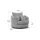 S-Style Drehsessel Ted Bouclé 107 x 94 x 0 cm Grau drehbar mit Kissen