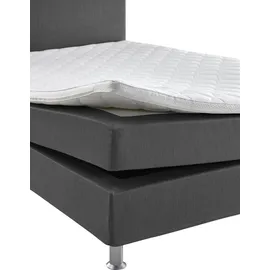 Atlantic Home Collection Boxbett »Edison«, inkl. Bonnellfederkern-Matratze und Topper grau