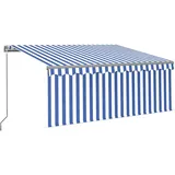 furnicato Markise 250 cm blau/weiß