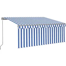 furnicato Markise 250 cm blau/weiß