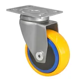 WAGNER Design - 3C - Lenkrolle / Apparaterolle / Möbelrolle - mehrfarbig, Softlauffläche, Durchmesser 75 mm, Kugellager, Tragkraft 75 kg - 01227501