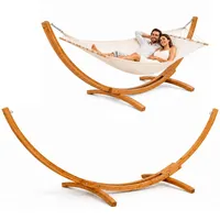 AMANKA XL Hängematten Gestell 325cm Outdoor Holzgestell 2 Personen Garten Ständer Holz