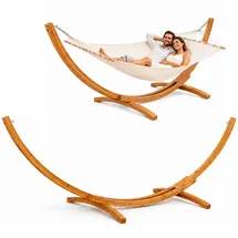 AMANKA XL Hängematten Gestell 325cm Outdoor Holzgestell 2 Personen Garten Ständer Holz