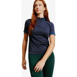 Damen Reit-Polohemd kurzarm - Heritage blau asphaltblau|mitternachtsblau 2XL