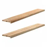 vidaXL Fensterbänke 2 Stk. Unbehandelt 160x30x2 cm Massivholz Eiche