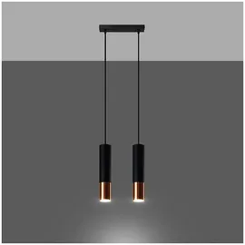 Sollux Loopez 2-flg. 30 cm schwarz/kupfer