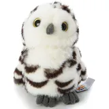 Uni-Toys - Schnee-Eule Baby - 12 cm (Höhe) - Plüsch-Vogel - Plüschtier, Kuscheltier