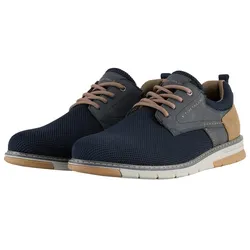 TOM TAILOR Herren Schnürschuhe im Knitted-Look, blau, Uni, Gr. 40
