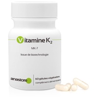 Vitamin K2 * 105 μg / 60 Kapseln * Gewonnen über natürliche Fermentierung (MK-7) * Gelenk, Blutkreislauf, Knochen *