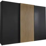 Wiemann Drehtürenschrank Denver 295,2 x 236 x 67 cm Grau/Schwarz