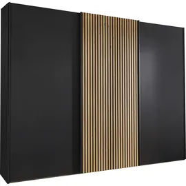 Wiemann Drehtürenschrank Denver 295,2 x 236 x 67 cm Grau/Schwarz