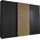 Wiemann Drehtürenschrank Denver 295,2 x 236 x 67 cm Grau/Schwarz