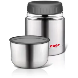 Reer 90430 - Edelstahl -Warmhaltebox für Nahrung mit Becher, 350ml, 1 Stück