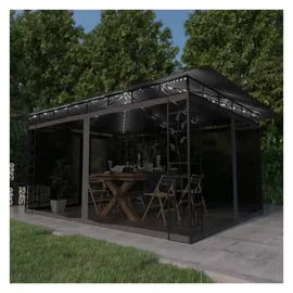 vidaXL Pavillon 4 x 3 m inkl. Moskitonetz Anthrazit