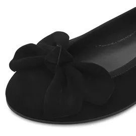 TAMARIS Damen, Ballerina Leder flach, schwarz, 37 EU