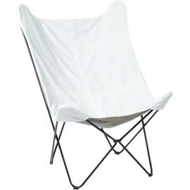 Beliani Sessel NYBRO Samtstoff 70 x 99 x 85 cm Weiß/Schwarz retro