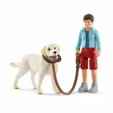 schleich Farm World Spaziergang mit Labrador Retriever 42478