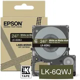 Epson LabelWorks LK-6QWJ - Weiß auf Matt-Khaki - Rolle (2,4 cm x 8 m) 1 Kasset