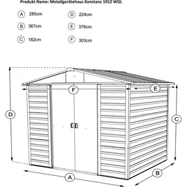 YardMaster Konstanz 1012 3,03 x 3,76 m braun