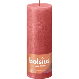 Bolsius Rustik Stumpenkerze 19 x 6.8 cm rosa blüte