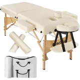 Tectake tectake® 2 Zonen Massageliege-Set Breite 59 cm, Polsterung 7,5 cm, mit Holzgestell, 187 x 59 x 65,50 cm