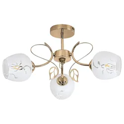 Rabalux 5098 Kronleuchter Fauna 3x40w | E27 - Gold, weiß