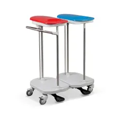 ETERNASOLID MULTICART Abfallsammler, fahrbar, koppelbar 92646 , Zweifachsammler