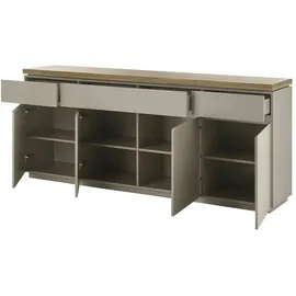 Möbel Kraft Sideboard ¦ grau ¦ Maße (cm): B: 200 H: 86 T: 42.0