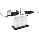 designimpex Couchtisch Matera Lux H-333 Schwarz / Weiß Hochglanz höhenverstellbar ausziehbar schwarz