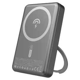 DUDAO K28 10000 mAh Pd 22,5 W Magsafe Powerbank mit Metallgehäuse und Ringständer Grau