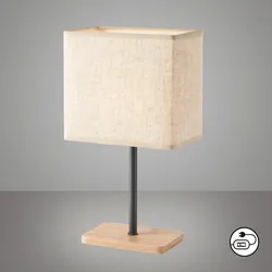 EASY BY FHL LED Tischleuchte "Kate", beige (sandschwarz), H: 30,00cm, Lampen, Tischleuchte,Stoffschirm,Schnurschalter,Hochwertige Verarbeitung