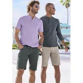 John Devin Poloshirt »mit Stehkragen,« Regular-Fit, aus Baumwoll-Piqué Gr. S (44/46), lila, , 48034165-S