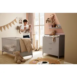 yuny by paidi Babybett YUNY BY PAIDI "BROTHER STU in Taupe", grau (taupe), B:77,2cm H:81,9cm L:146,2cm, Massivholz, Spanplatte, Babybetten, Babybett, Gitterbett höhenverstellbar, Kinderbett