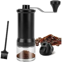 Kaffeemühle Manuell,Handkaffeemühle,Verstellbarer Manueller Kaffeemühle, mit Hochpräzisen Keramik-Kegelmahlwerk,für Reise, Camping, Büro, Espresso, Pour Over Und Mehr