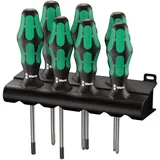 WERA 335/350/367/7 Rack Schraubendrehersatz Kraftform Plus Lasertip + Rack, 7-teilig