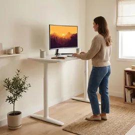 HJH Office Schreibtisch STAND PRO Weiß